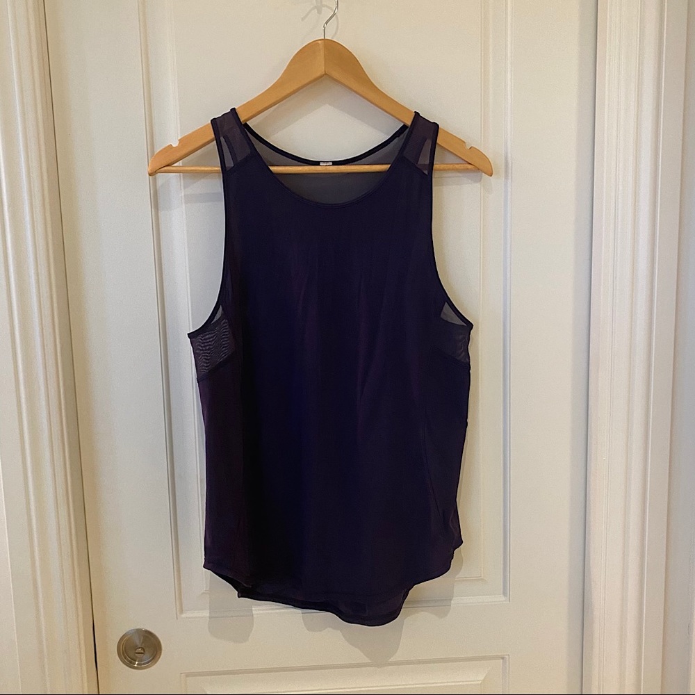 Lululemon Purple Tank with Mesh Trim